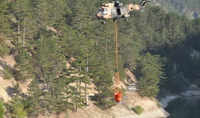 Bolu'daki yangına havadan 775 ton su atıldı