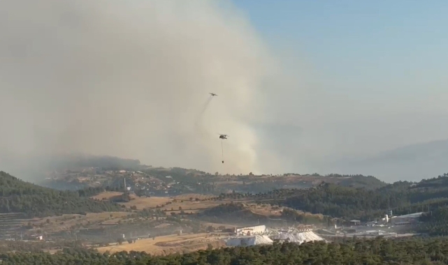 Bozdoğan yangınına 8 helikopter ve 7 uçak havadan destek veriyor