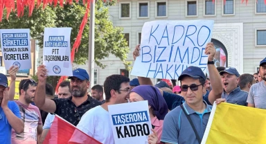 Bursa'da PTT işçileri isyan etti