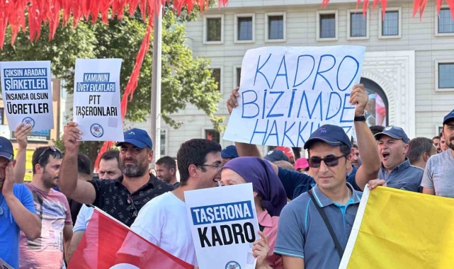 Bursa'da PTT işçileri isyan etti