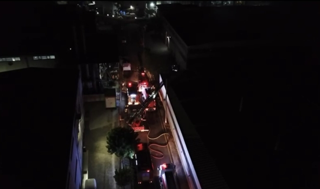 Bursa'da tekstil fabrikasında korkutan yangın