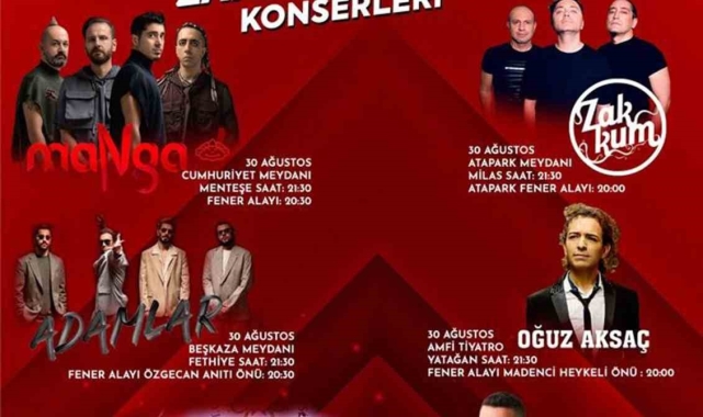 Büyükşehir Belediyesi Zafer Bayramı'nı konserlerle kutlayacak