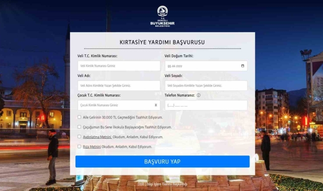 Büyükşehir ilkokul 1. sınıf öğrencilerine kırtasiye yardımı yapacak
