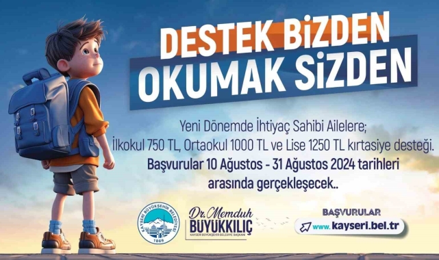 Büyükşehir'in kırtasiye desteği için başvurular başladı