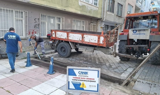 Canik'te sağanağa karşı önlem