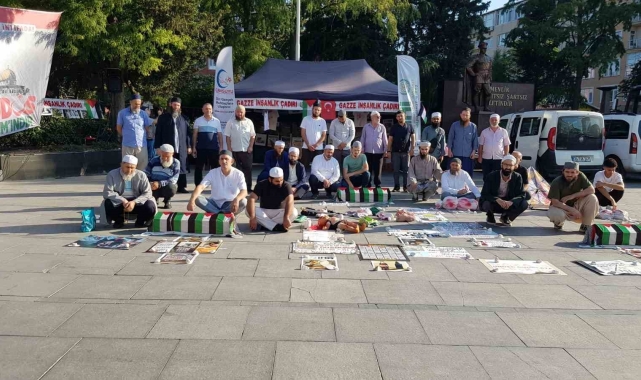 Çorlu'da Gazze Çadırı ilgi topladı