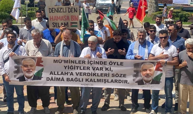 Denizli'de Hamas lideri Haniye için gıyabi cenaze namazı kılındı