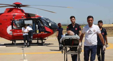 Diyarbakır'da kalp krizi geçiren 72 yaşındaki adam ambulans helikopterle hastaneye sevk edildi