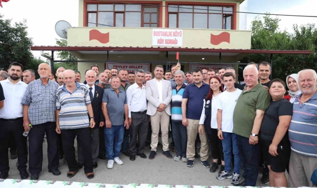 Doğalgaz eylemi yapan köylülere ziyaret