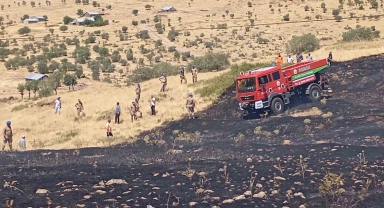 Elazığ'da otluk alanda çıkan yangın kontrol altına alındı
