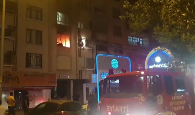Evde çıkan yangın korkuttu