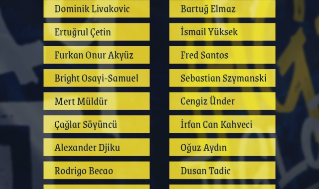 Fenerbahçe'de Fred ve Ferdi Kadıoğlu kamp kadrosunda
