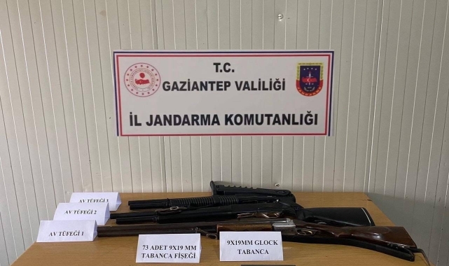 Gaziantep'te 42 adet silah ele geçirildi: 21 gözaltı