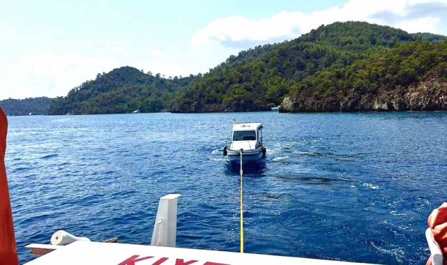 Göcek'te arıza yapan ve sürüklenen tekne KIYEM ekiplerince kurtarıldı
