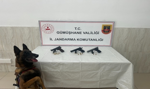 Gümüşhane'de ruhsatsız silah operasyonunda 3 şüpheli yakalandı