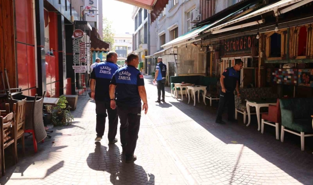 İlkadım zabıtasından işgal sınır çizgisi denetimi