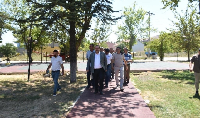İnönü'de parklardaki çalışmalar devam ediyor