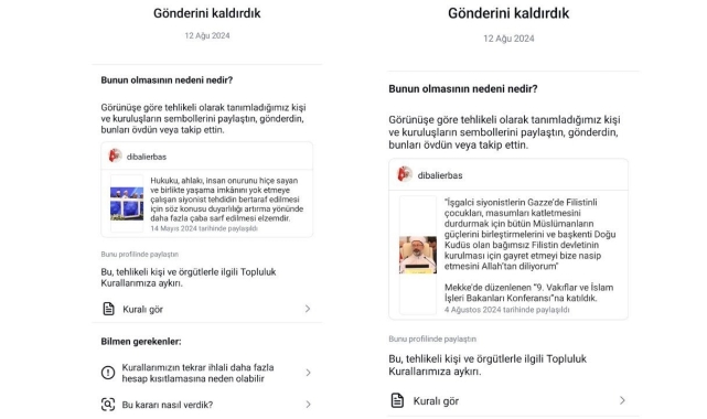 Instagram Türkiye'de erişime tekrar açılmasının ardından Diyanet İşleri Başkanı Erbaş'ın mesajlarını sildi