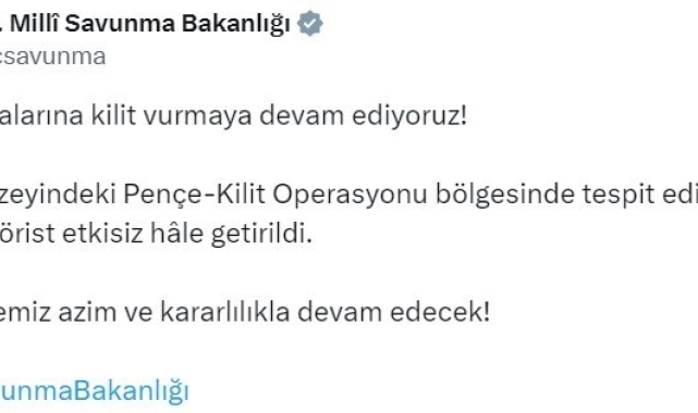 Irak'ın kuzeyindeki 12 PKK'lı terörist etkisiz hale getirildi