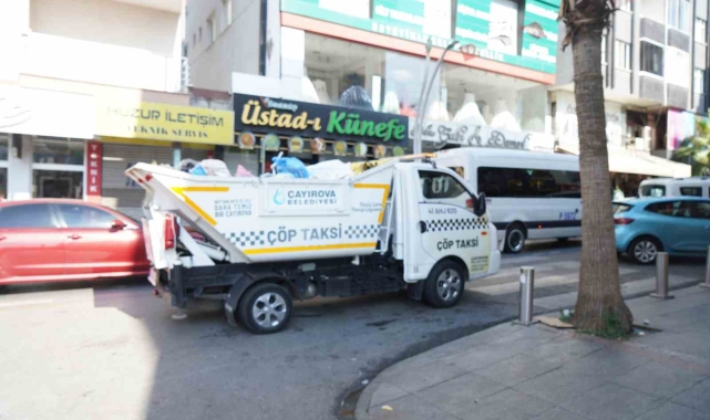 İşlek cadde ve dar sokaklarda çöp taksi hizmet veriyor