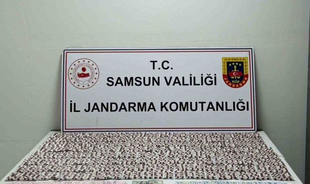 Jandarma 4 bin 555 sentetik ecza hap ele geçirdi