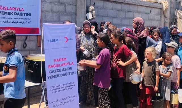 KADEM'den Kızılay'ın Gazze'deki aşevine destek