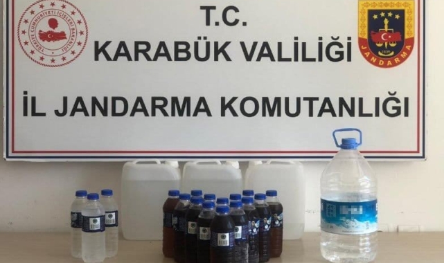 Karabük'te 20.5 litre kaçak alkol ele geçirildi