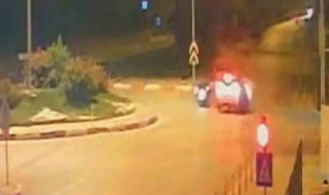Karaman'da 1 kişinin hayatını kaybettiği, 5 kişinin de yaralandığı kaza kamerada