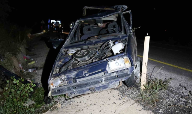 Kastamonu'da otomobil takla attı: 1'i ağır 5 yaralı