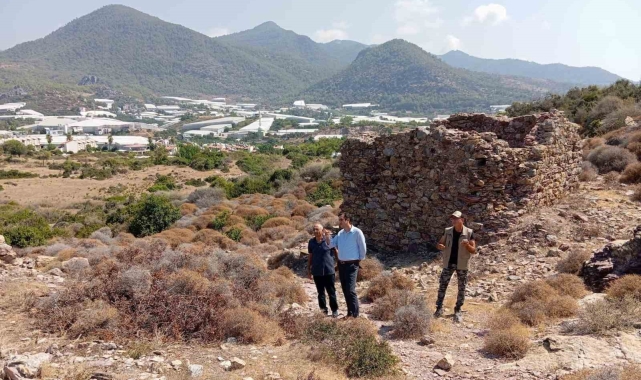 Kaymakamı Topsakaloğlu Arsinoe Antik Kentinde incelemelerde bulundu