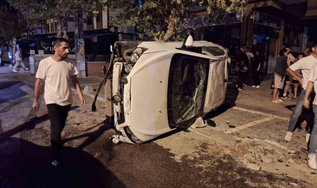 Keşan'da takla atan otomobildeki 3 kişi yaralandı