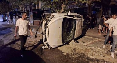 Keşan'da takla atan otomobildeki 3 kişi yaralandı