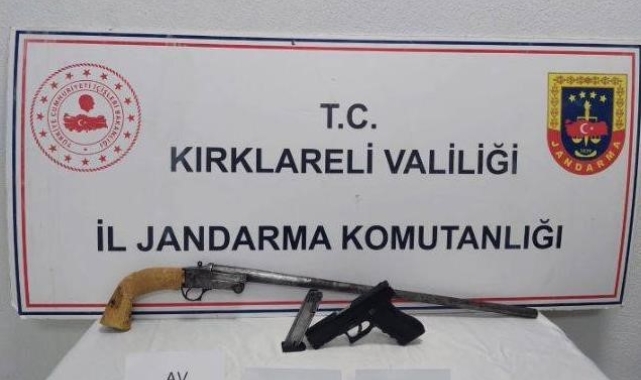 Kırklareli'de huzur güven uygulaması: aranan şahıs yakalandı, silahlar ele geçirildi