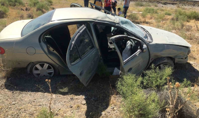 Konya'da otomobil takla attı: 7 yaralı