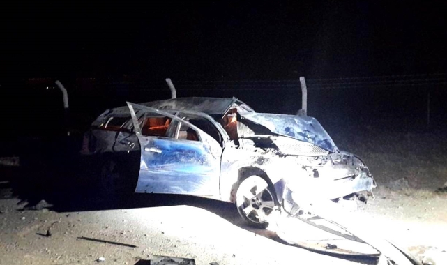 Kulu'da kontrolden çıkan otomobil takla attı: 1 yaralı