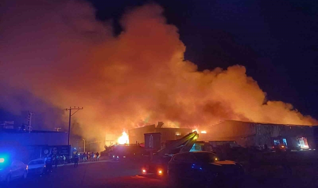 Manisa'da korkutan depo yangını
