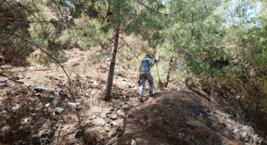 Marmaris'te seyir tepelerinin temizliğine devam edildi