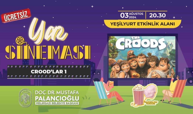 Melikgazi'de 'Yaz Sineması' etkinlikleri başlıyor