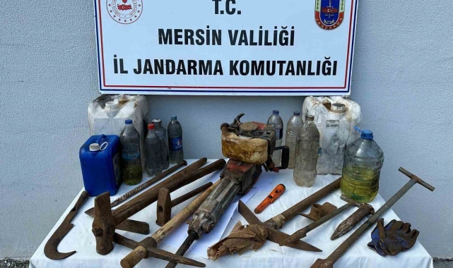 Mersin'de kaçak kazı yapan şahıs yakalandı