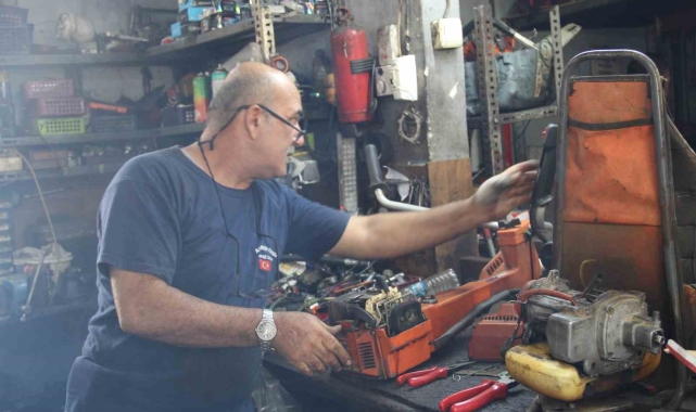 Motorlu tırpan tamircilerinde 'hasat' yoğunluğu