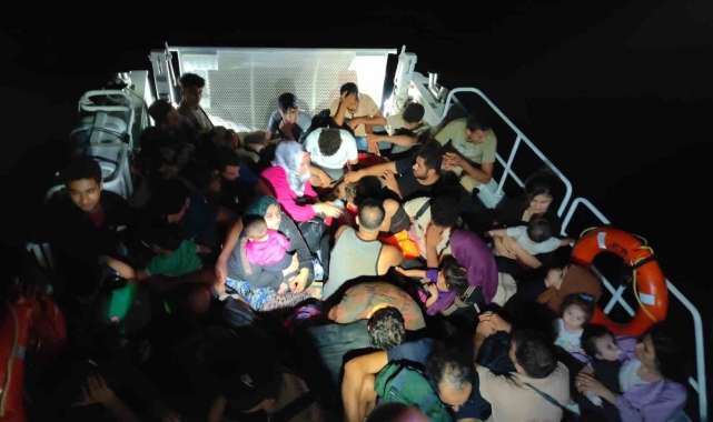 Muğla açıklarında 116 düzensiz göçmen kurtarıldı