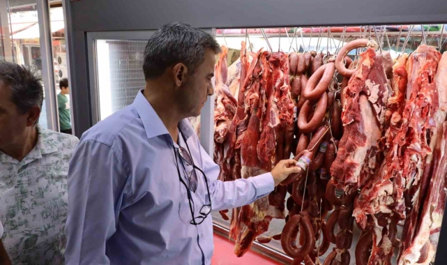 Nazilli Belediyesi Zabıta Müdürlüğü ekipleri kasapları denetledi