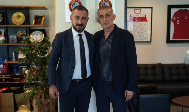 Osman Altınkaya TFF Başkanı Hacıosmanoğlu'nu ziyaret etti