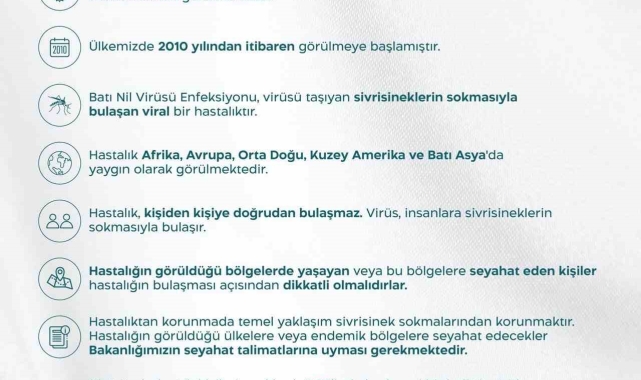 Sağlık Bakanlığından "Batı Nil Virüsü" açıklaması