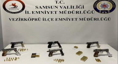 Samsun'da 6 ruhsatsız silah ele geçirildi
