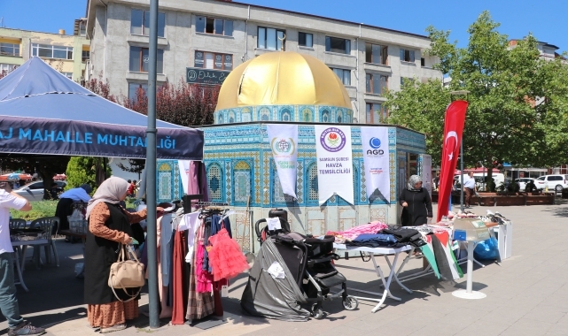 Samsun'da Filistinlilere destek olmak için kermes düzenlendi
