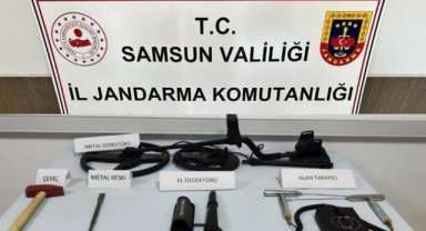 Samsun'da kaçak kazı yapan 3 kişi suçüstü yakalandı