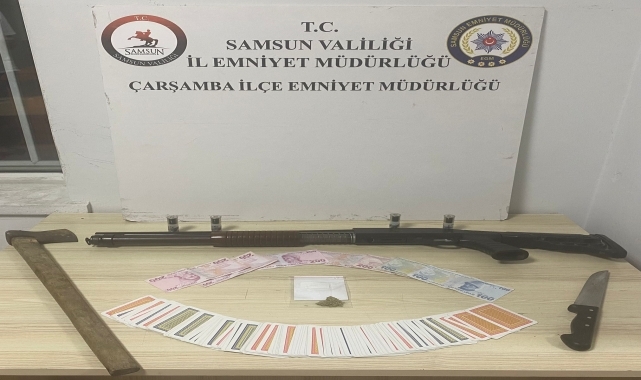 Samsun'da kumar oynayan 7 kişiye 44 bin 975 lira para cezası kesildi