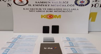 Samsun'da tefecilik operasyonunda 2 kişi yakalandı