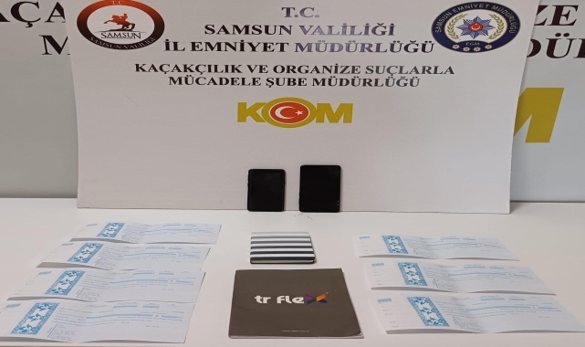 Samsun'da tefecilik operasyonunda 2 kişi yakalandı